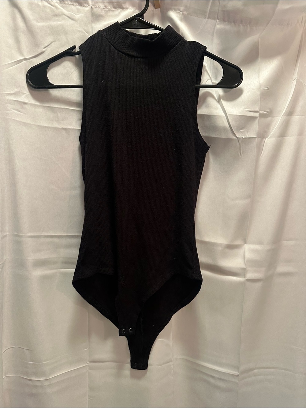Forever 21 Sleeveless Black Ribbed Bodysuit